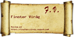 Finster Virág névjegykártya